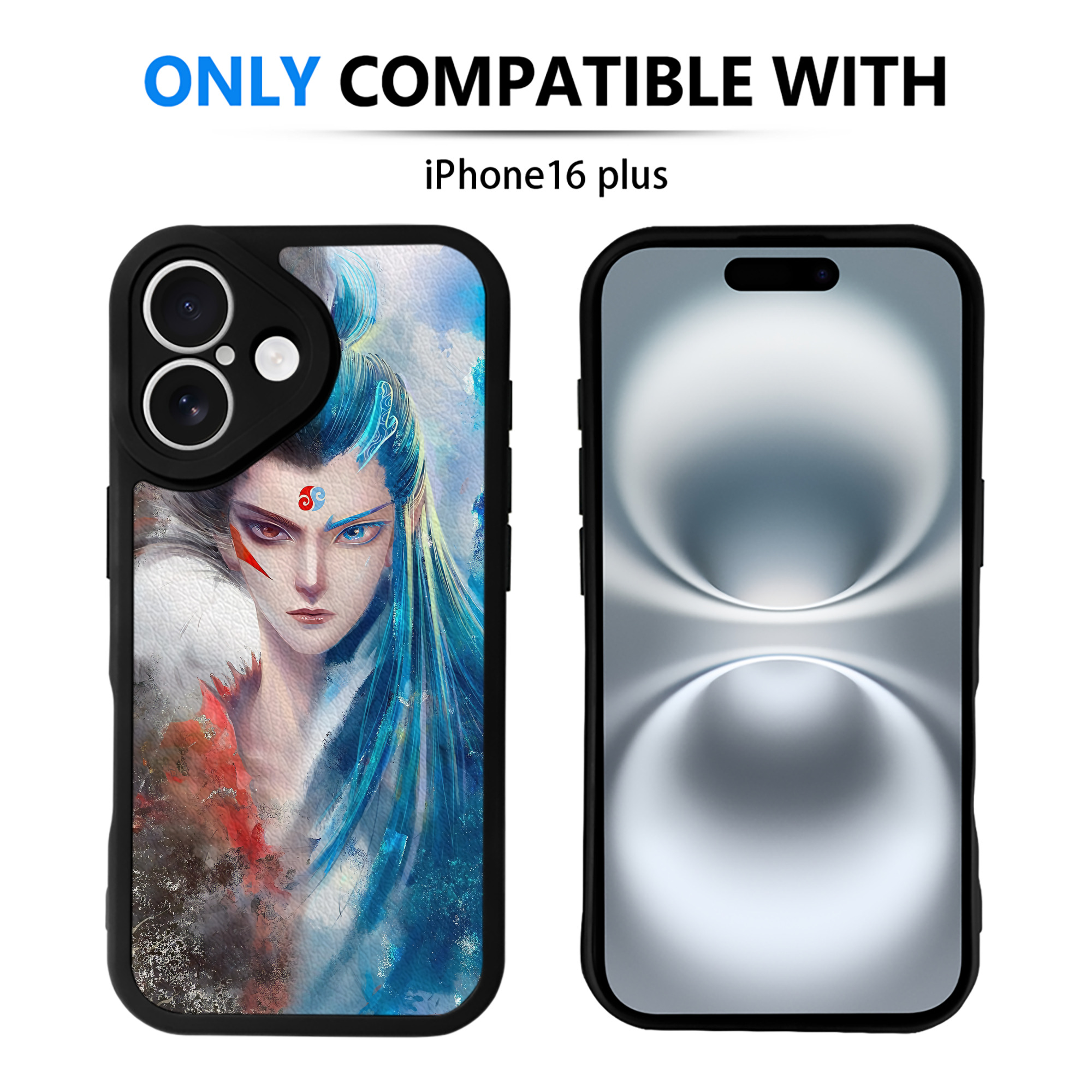 （画像用） Ne Zha 2 ナタ 魔童の大暴れ 【iPhone 16シリーズ対応】シリコンスマホケース（レザー調） 材質：シリコン